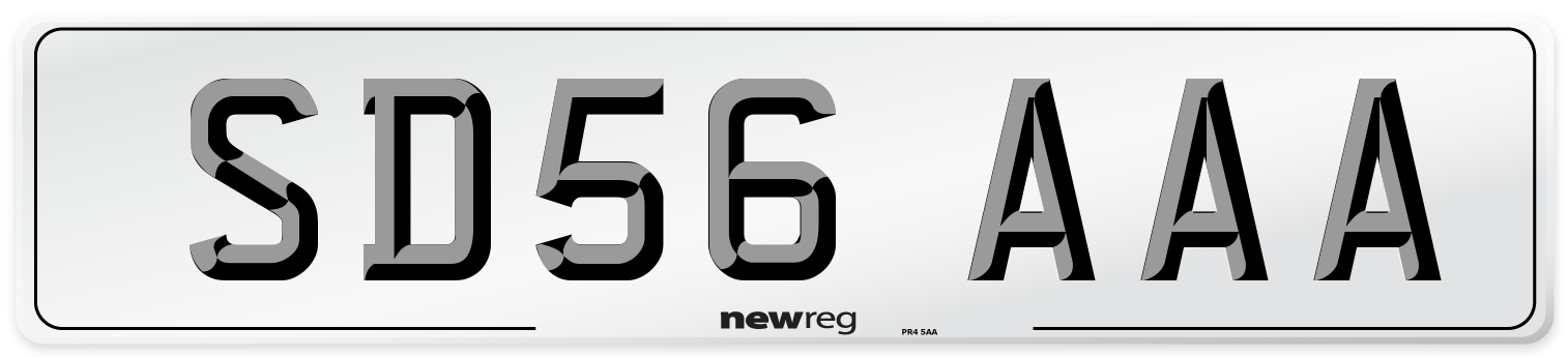 SD56 AAA Number Plate from New Reg